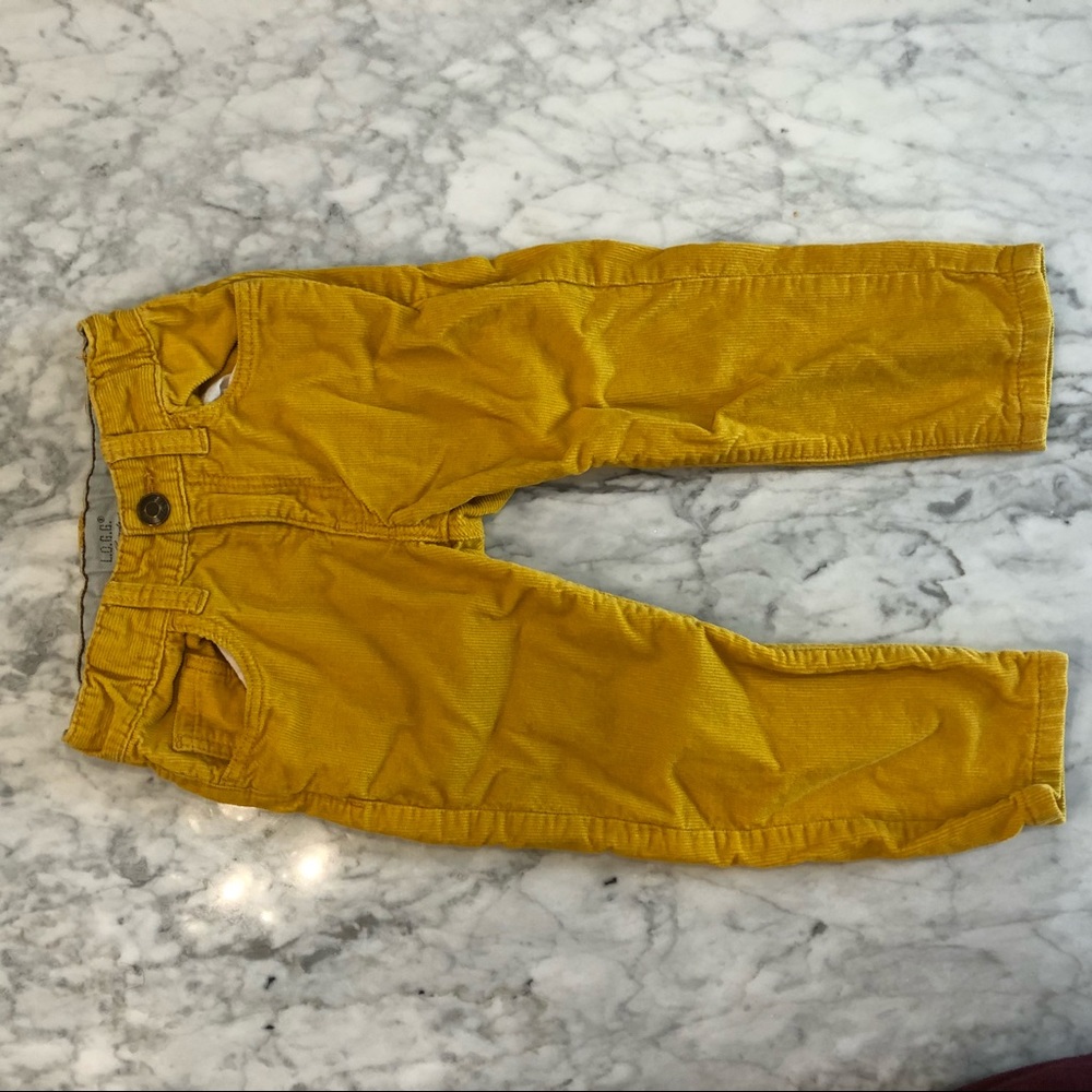 H&M Toddler Boy Yellow Corduroy Pants NWOT